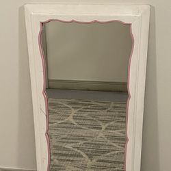 Heavy (approx. 30 lbs.) Wood-Framed WALL MIRROR - firm posted price.