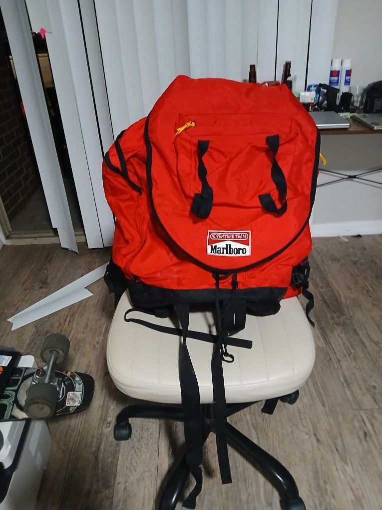 Vintage Collectible Marlboro Framed Backpacking Bag