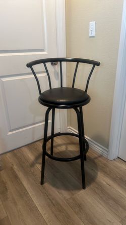 Stool chair with back and spins