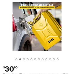 VEVOR Jerry Fuel Can, 5.3 Gallon / 20 L Portable Jerry Gas Can with Flexible Spout System, Rustproof & Heat-resistant Steel Fuel Tank for Cars Trucks 