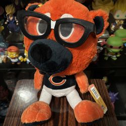 Study Buddies Chicago Bears Football Nerd Teddy Plush 12" Stuffed Toy
