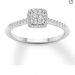 Kay White Gold 10k Diamond Engagement/Promise Ring 