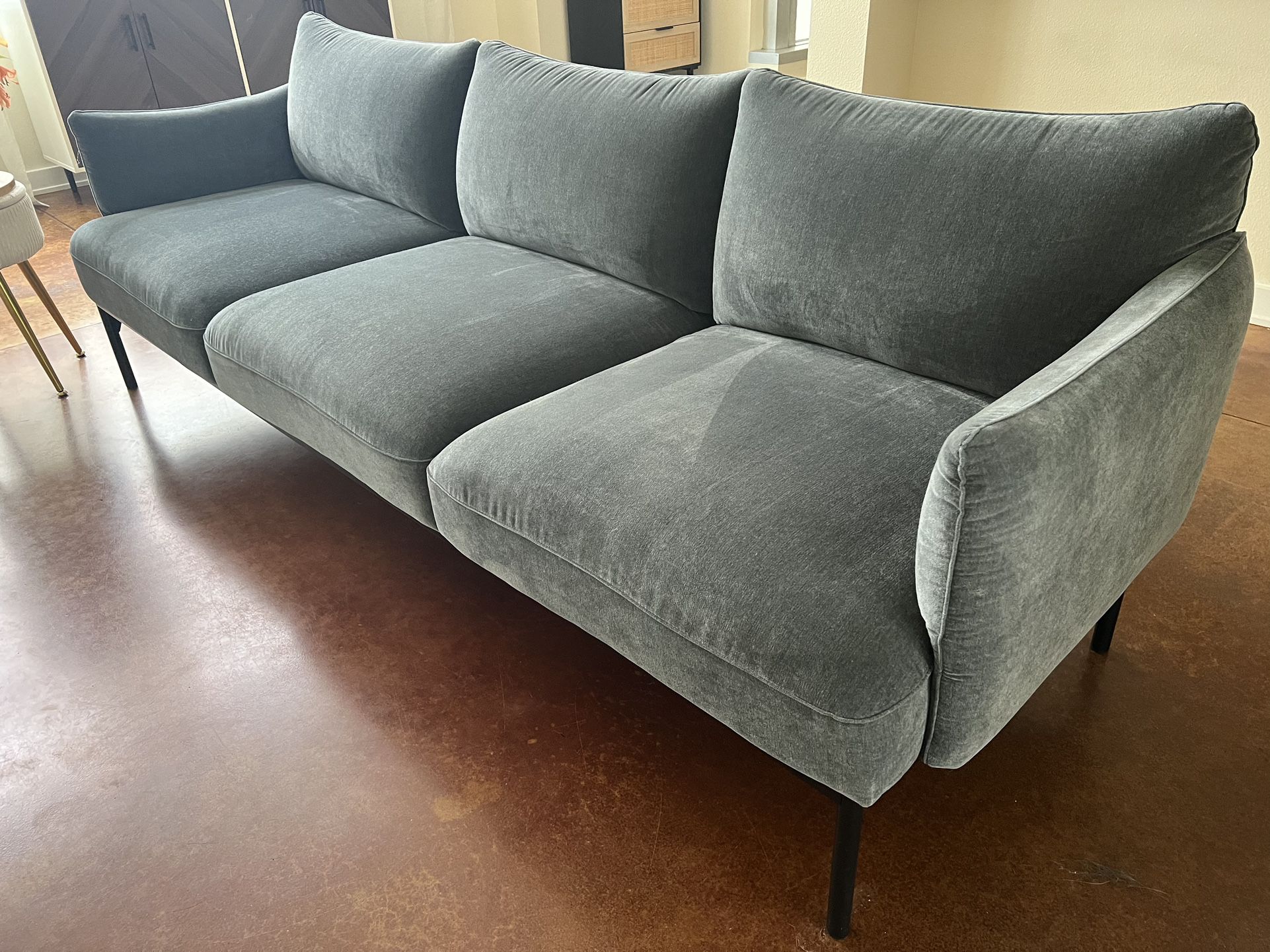 Moving Out Sale | West Elm Sofa (Modern Chenille, Slate)