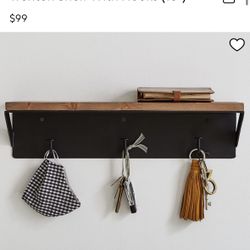 Pottery Barn Trenton Shelf with Hooks