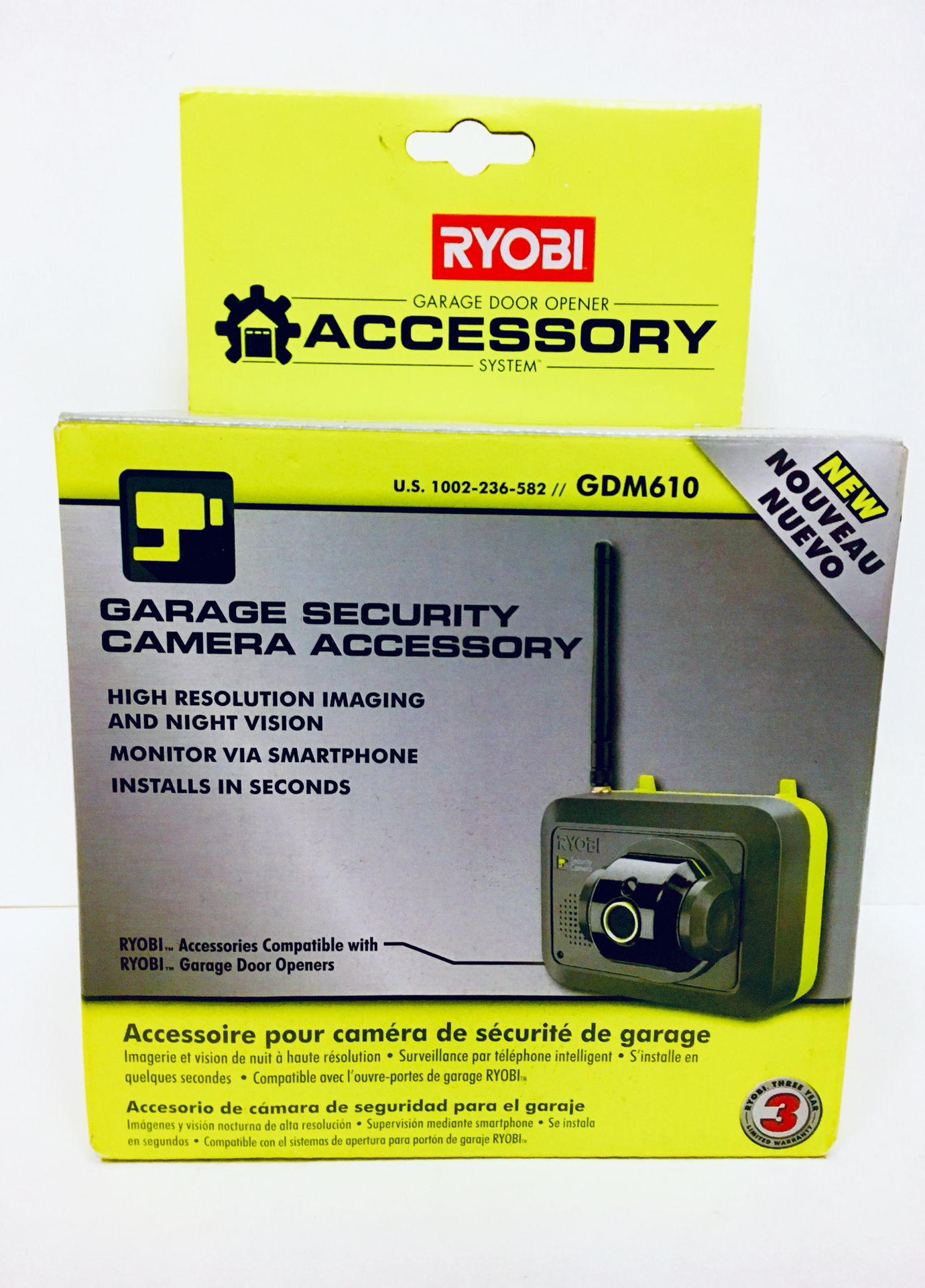 Ryobi Security Camera Module For Garage Door Opener Motion Sensor WiFi Enabled wireless