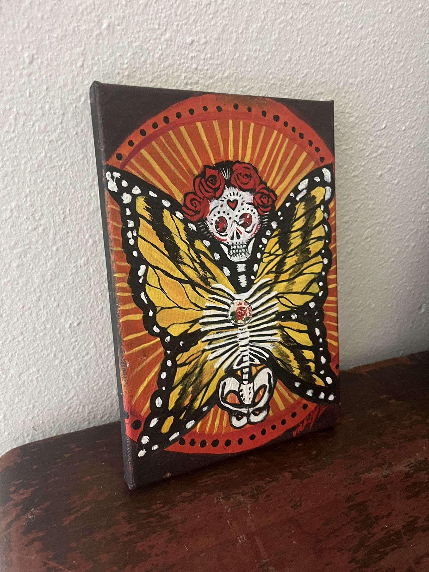 Skeleton Painting On Canvas