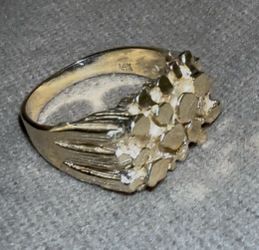 14k Solid Gold Nugget Ring size 7