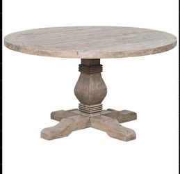 55” Wide Desert Wood Round Dinning Table