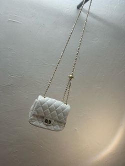White Quilted Mini Crossbody Bag