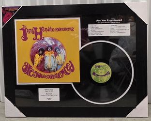 THE JIMI HENDRIX EXPERIENCE COMMEMORATIVE MATTED & FRAMED RECORD COVER ART RARE