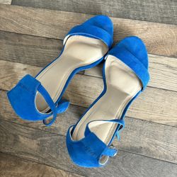 blue high heels 