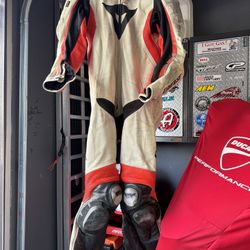 Dainese Leather One Piece D-Air Suit Size 56