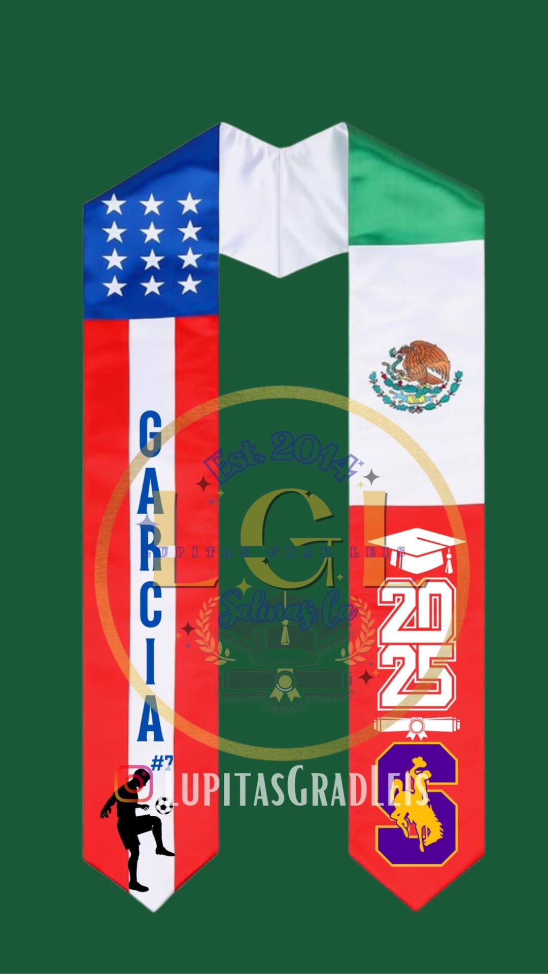 Custom Grad Stoles By LupitasGradLeis