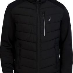 Men's Nautica Black Soft Shell Puffer Jacket