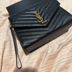 Saint Laurent Monogram Wristlet Clutch