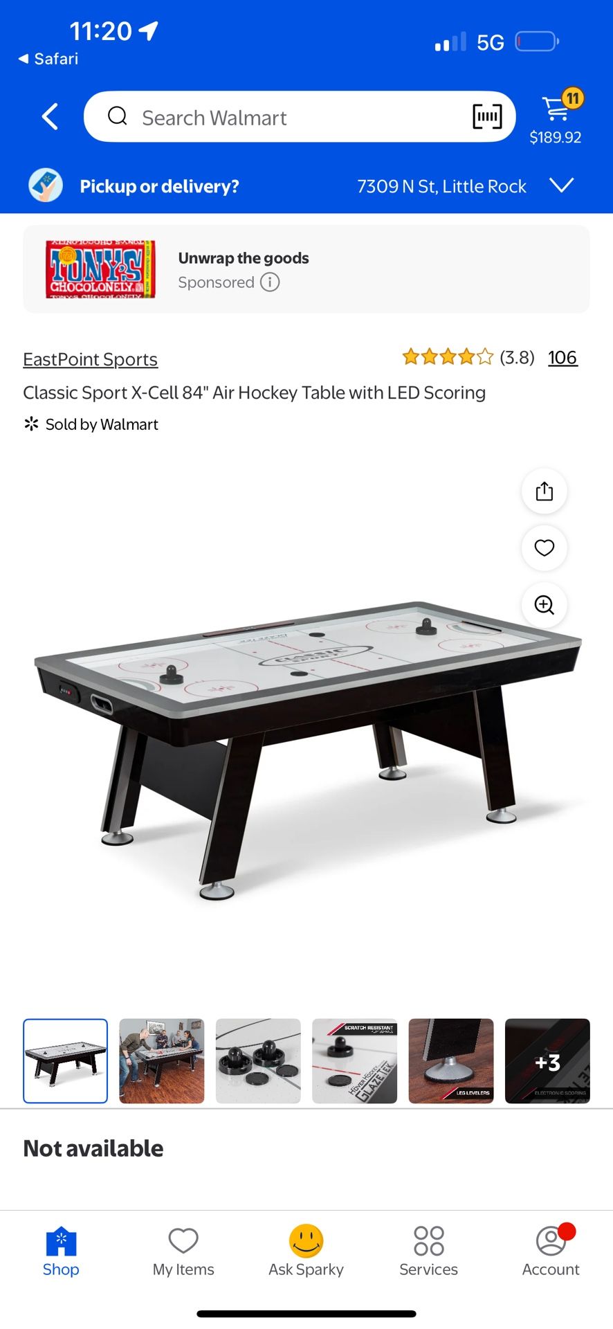 NHL Air Hockey Table With Tennis Top Cover. 