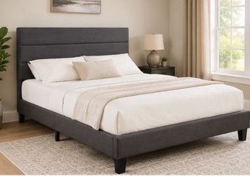 Queen bed frame comes with free used mattress