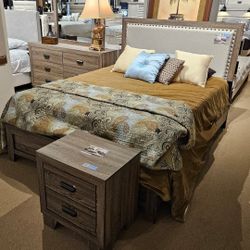Brand New 4 Pcs Bedroom Set Includes Bed, 1 Night, Dresser & Mirror Queen: $599 Full: $599 Twin: $589 King: $689