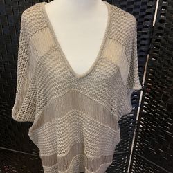 Bebe Knitted Poncho Style Top