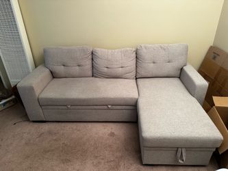 L-shape reversible sleeper couch