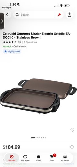 Zojirushi Gourmet Sizzler EA-DCC10 Electric Grill/Griddle 1350W 120V