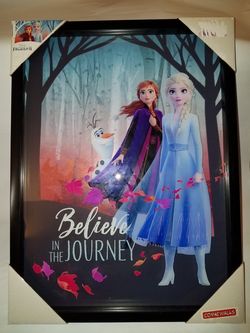 3D picture Frozen 2 picture glass frame comic wall