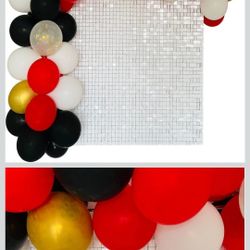 30Pcs Shimmer Wall Backdrop White Sequin Panels Square Shimmer Backdrop Decoration Photo Backdrops for Birthday Wedding Engagement Anniversary Parties