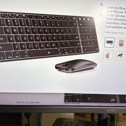 seenda Bluetooth Keyboard and Mouse for Mac, SKM64-2 Multi-Device Rechargeable Slim Wireless Keyboard & Mouse