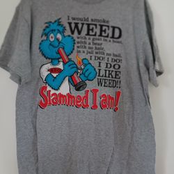Slammed I Am dr Seuss Parody Weed Smoking tshirt 