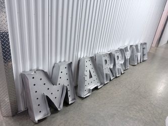 Large MARRY ME Marquee Light Up Letters Wedding Proposal Decor Metal Wood