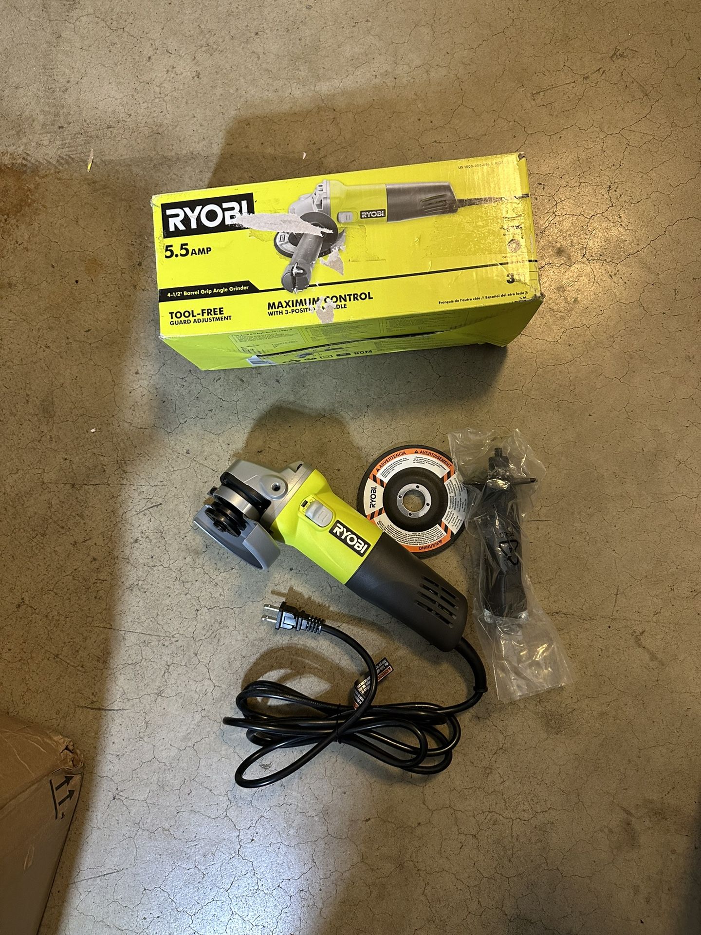 RYOBI 5.5 Amp Corded 4-1/2 in. Angle Grinder