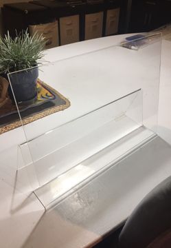 XL clear acrylic cookbook stand with splatter shield