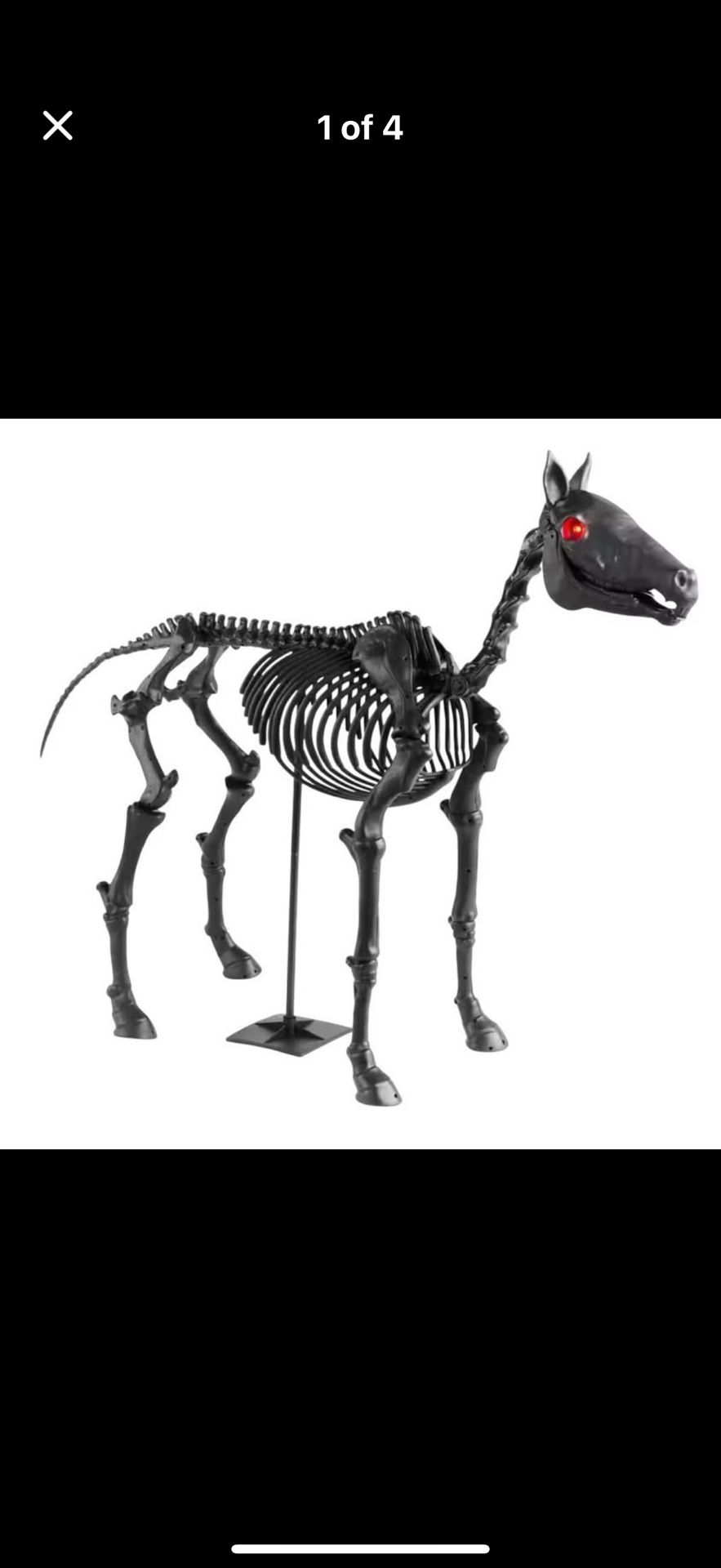Halloween Decorations - New 5.5 ft Grave & Bones LED Skeleton Pony