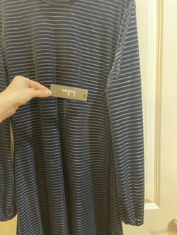 Lulu’s Long Sleeve Dress Navy Blue 