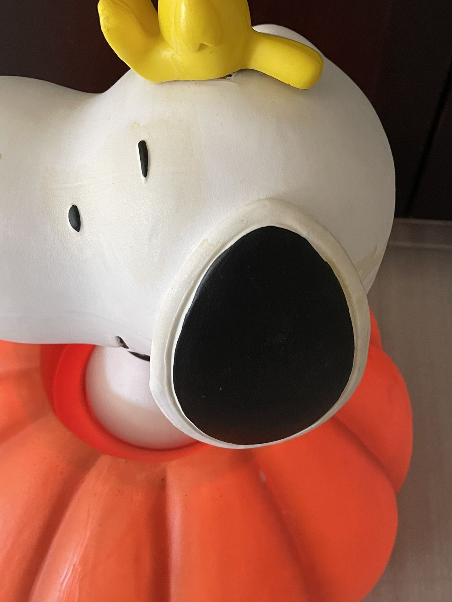 Peanuts Snoopy Woodstock Halloween Pumpkin Blow Mold Style Lights Up