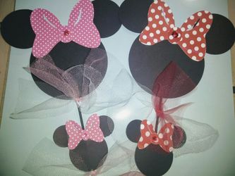 Minnie mouse centerpieces sticks