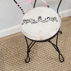 Metal And Wood Vintage Child's Chair