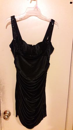 MED Black W Sequence Dress