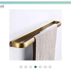 UULUK Euro Brass Bathroom Towel Rack, Wall Mounted Bath Towel Rack Length 57.5cm, Chrome Towel Rack for Bathroom, Kitchen, Home Decor-Golden (Color: A