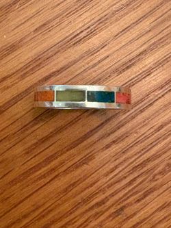7 chakra healing stones silver ring