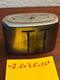 Antique Asbury Park Trust Co Traveling Teller Coin Bank Locked Safe No Key