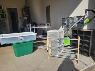 All $10. Storage.  Drawers. Shoe racks
