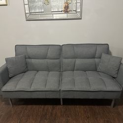 FREE GRAY FABRIC FUTON / SOFA 