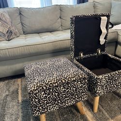 2 Leopard-Print Storage Stools – $40 OBO (Miami)