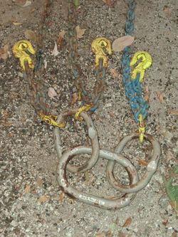 Heavy Duty Chain Sling with Hooks and Master Links