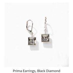 Prima Earrings, Black Diamond 