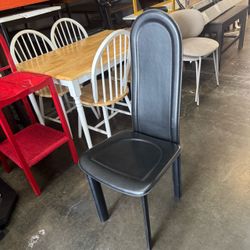 Vintage Artedi Italian Black Leather Accent Chair Very Good Condition