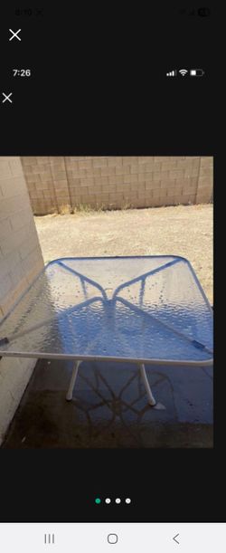 Outdoor Glass Table 