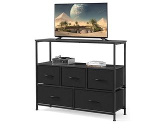 TV Table with Cloth Drawers