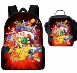 POKEMON Backpack With Lunch Bag (New)